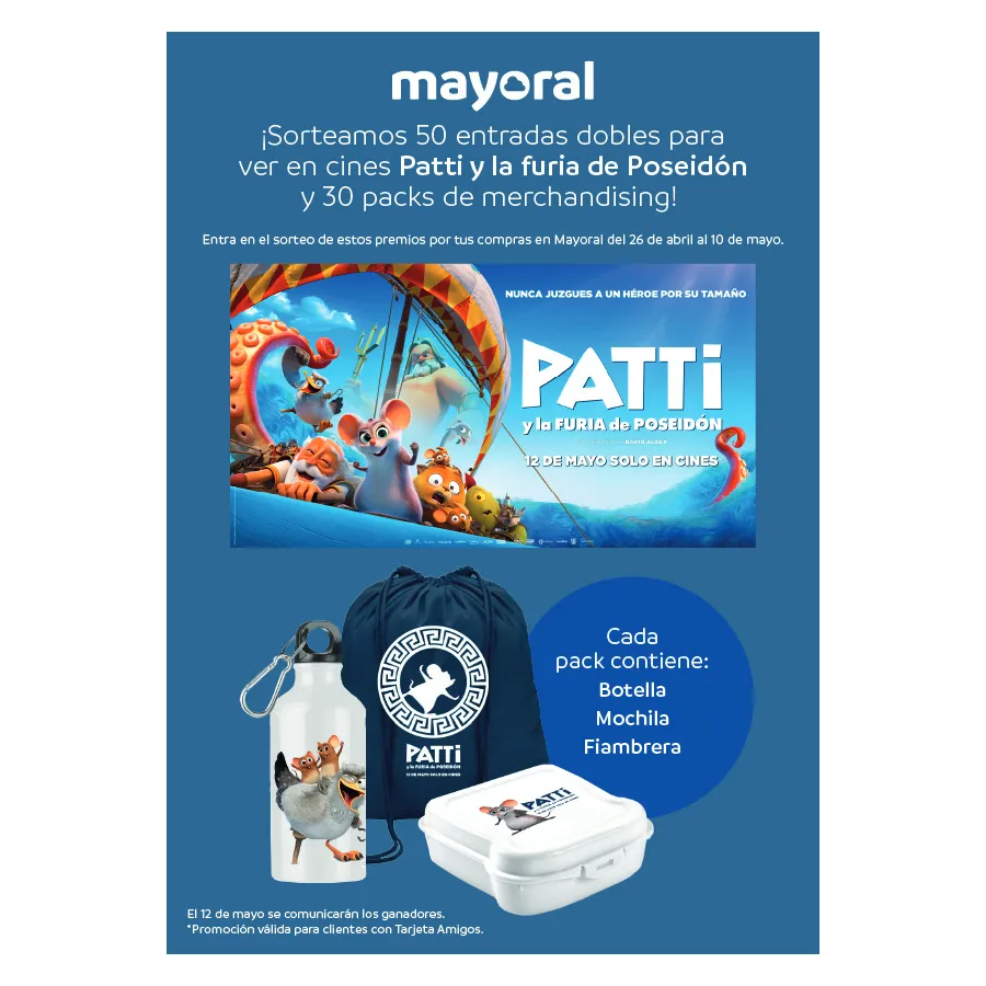 Concurso Patti y la furia de poseidon para Mayoral